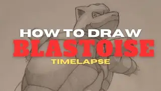 How to Draw Blastoise | Timelapse