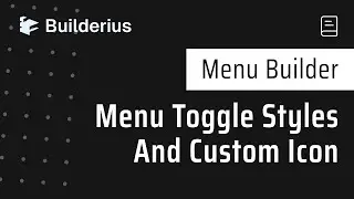 Menu Toggle Styles And Custom Icon
