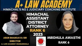 RANK 6 MRIDULA AWASTHI | HP ASSISTANT DISTRICT ATTORNEY 2023| MOCK INTERVIEW @APLUSLAWACADEMY