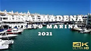 Benalmadena Costa Puerto Marina During The Pandemic Costa Del Sol, Spain, Spania, Spanien 2021 4K