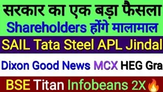 Tata Steel Share Dixon Tech Share Rally Titan MCX SAIL Gold Silver Dollar Index Gains Stock Finshots