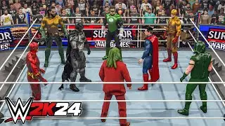 Я собрал всех супергероев DC в матче «Королевская битва» — WWE 2K24