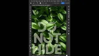 HOW TO HIDE TEXT BEHIND LEAVES l PHOTOSHOP