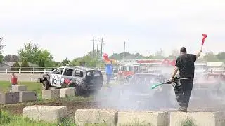 Dresden Demolition Derby 2022 Straight Stock Trucks
