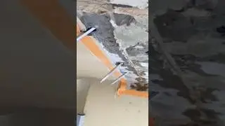 Crack injecting concrete, eliminating water leaks permanently#waterproofing #injection #cracks #fyp