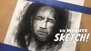 20 Minute Timed Sketch of Dwayne 