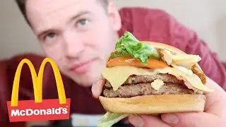 Eating McDonald's *NEW* Recycled BACON CLUBHOUSE DOUBLE!! 🥓 🍔