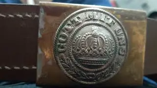 Aging a WW1 German belt buckle with chemistry. (just results)