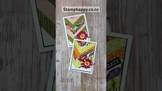 Use your scraps to create this vibrant background!  #shorts #stamphappycards #usingscraps #diycraft