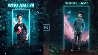 Neon Frame - photoshop visual photo editing tutorial || Chiranjit Editz 2019