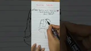 Broken heart Man / Drawing / Black Sketch/ Man sitting on the bench/ easy drawing #26