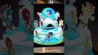 Blue berry sonic flavor 2 leyer 2 floor cake.#blueberrycake #blueberry #sonic #sonicfrontiers #cakes