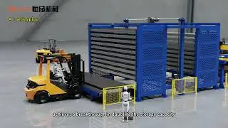 automatic loading and  unloading manipulator & plate storage warehouse#lasercutting #storagerack