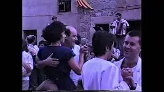 Festa Major d'Alpens 1989. Ball a la plaça Major
