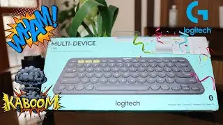 Logitech K380 Multi Device Bluetooth Wireless Keyboard Windows Mac Android iPad OS (Dark Grey)