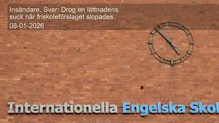 Ins&auml;ndare. Svar: Drog en l&auml;ttnadens suck n&auml;r friskolef&ouml;rslaget slopades