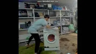 Штребух взрывает стиральную машину