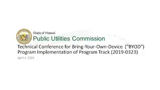 Technical Conference for Bring-Your-Own-Device (