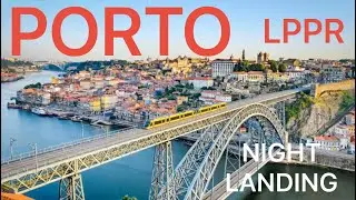 Night landing at Porto LPPR airport