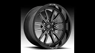 Fuel Clash D761 Gloss Black Milled Custom Truck Wheel