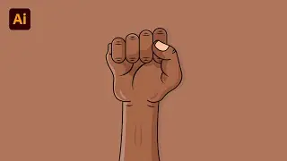 Adobe Illustrator Tutorial - Create a Simple Human Hand vector Design from Sketch | Hiru Designs