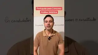 Exerc&iacute;cios de an&aacute;lise sint&aacute;tica #portugu&ecirc;s #dicasdeportugues #concursopublico #gramatica #sintaxe