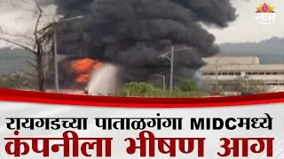 रायगडमधील पाताळगंगा MIDC मध्ये कंपनीला भीषण आग, अग्निशमन दल घटनास्थळी | Raigad Fire