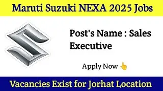 NEXA Sales Executive Post's Apply Start. #nexa #2025 #jobs