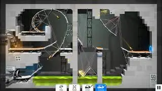 Bridge Constructor Portal   level 59 low budget solution