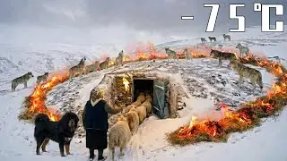 –75°C Blizzard: 87-Year-Old Grandma & Black Tibetan Mastiff Save Sheep, Fireline vs Wolves