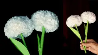 How To Make Round Tissue Paper Flower - DIY Paper Craft - DIY Flowers