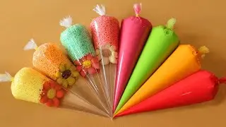 Making Slime with Piping Bags! Most Satisfying Slime Video★ASMR★#ASMR #PipingBags