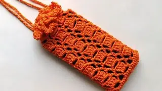 Very easy crochet mobile pouch - tutorial || Crochet mobile cover