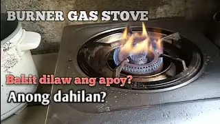Dilaw na apoy sa gas burner/ paano gawin asul na apoy