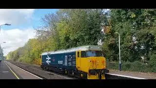 Magnificent 50007 'Hercules' running light through Warwick