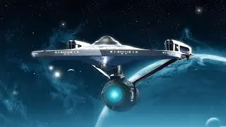 🎬 Star Trek Starship Enterprise Screensaver | Relaxing Sci-Fi Ambience (Short)