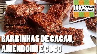 Barrinhas de Cacau, Amendoim e Coco