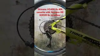 Shimano HG400 8s cassette with Shimano RD M3020 8s derailleur! #shimano #drivetrain #bikeproducts