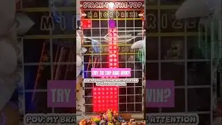 TAP to Stop the Block in This Arcade Stacker Game!!! 🎮✨ #arcade #arcadegame #shorts #clawmachine