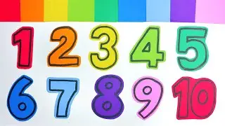 색종이에 1부터 10까지 숫자 그리기 | 숫자 쓰기 | 영어 숫자 세기 |  1-10 | counting numbers | colours name