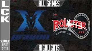 KZ vs KT Highlights ALL GAMES | LCK Summer 2018 Week 6 Day 3 | King-Zone DragonX vs KT Rolster