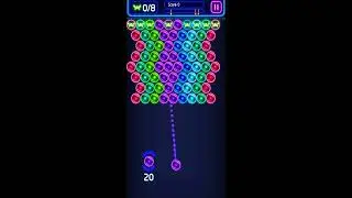 Bubble Shooter Gameplay In Tic Tac Toe Glow | Offline Games | A1 GAMING CREATION