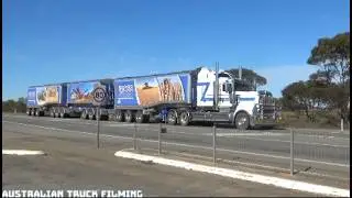 Road Train Semi & B-Double Trucks Travelling Through Warnertown South Australia!
