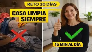 HÁBITOS diarios para una CASA LIMPIA todo el tiempo 🏡 | Rutina REAL de limpieza en 15 minutos