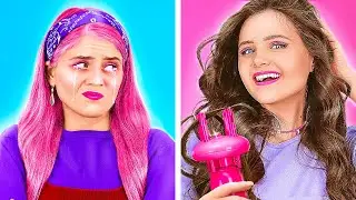 Красивый РОЗОВЫЙ макияж для девочки! 💖✨ Полное преображение