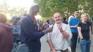 Pastor got crushed by Muslim | Denis speakers corner | Muslim vs Christian debate 