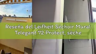 Rese&ntilde;a del Leifheit S&eacute;choir Mural Telegant 72 Protect, s&egrave;che linge d&eacute;pliable Avec 8 barres de 90 cm,