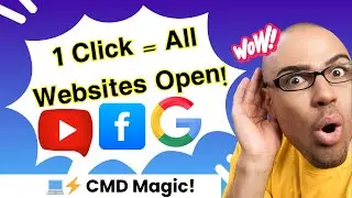 Open Multiple Websites with One CMD Click 💻🔥 | Secret Windows Automation Trick @KamilAcademy-amn