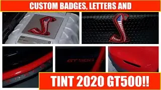CUSTOM BADGES, TINT, AND SPLITTER LETTERS ON 2020 GT500!! LOOKS INSANE!!