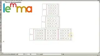 Linear Algebra 13f: An LU Decomposition Example
